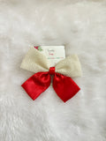 The Satin Red netted bow