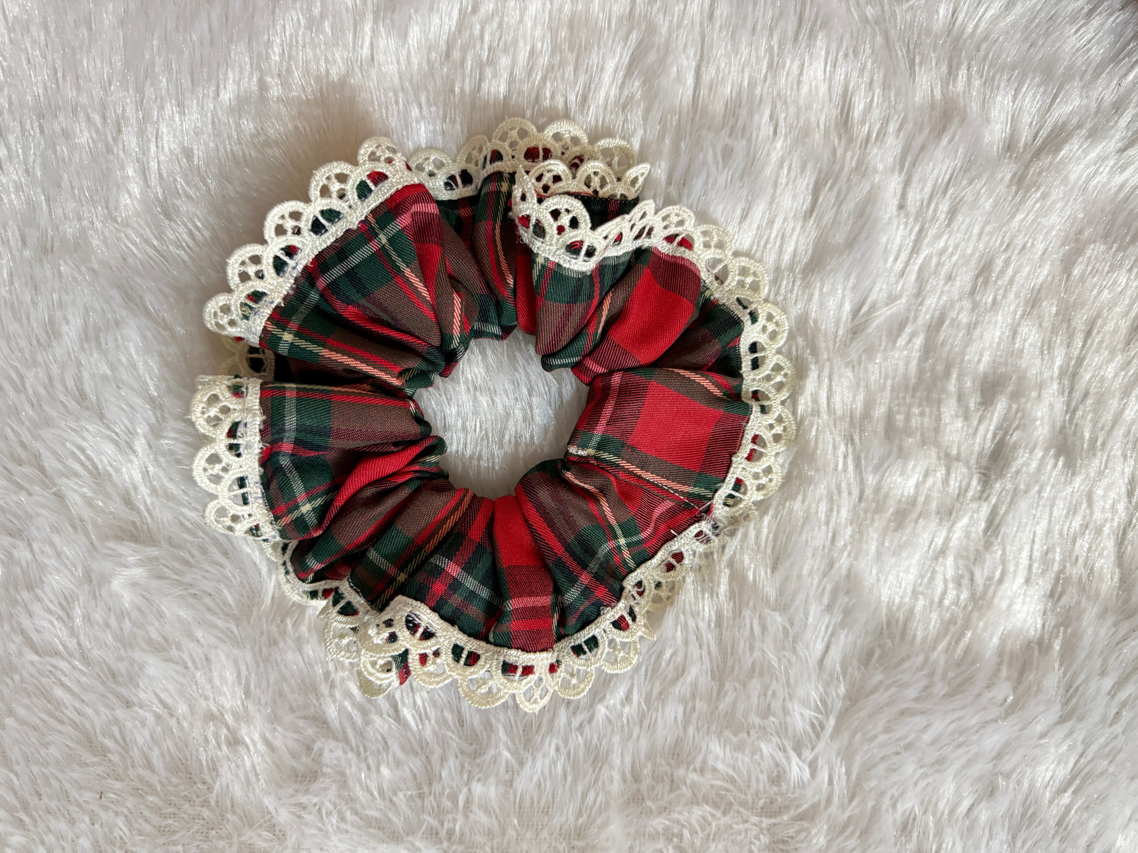 Senorita Checkered scrunchie (L size)