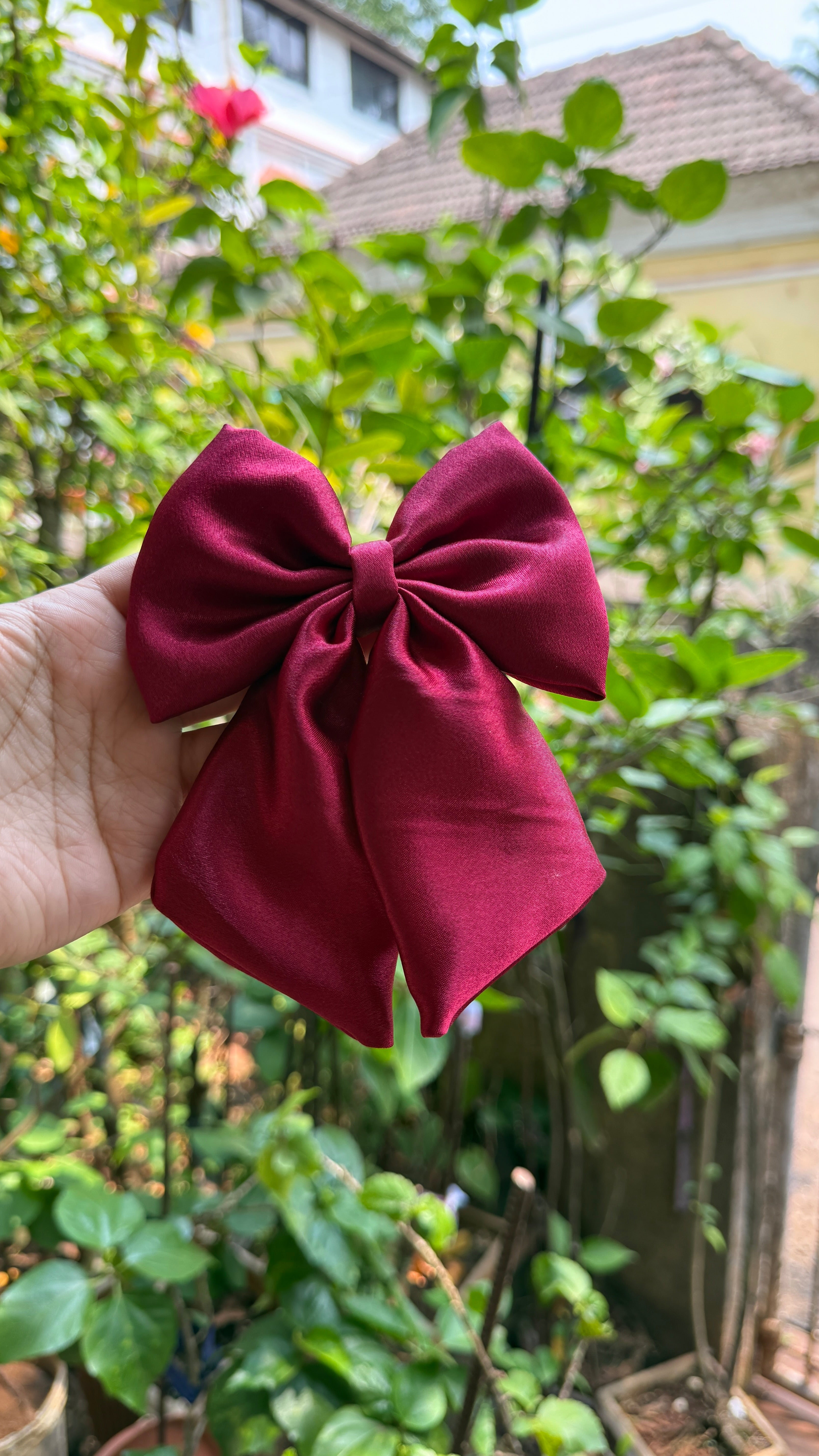 Satin Pigtail Bow (Multiple Colours)