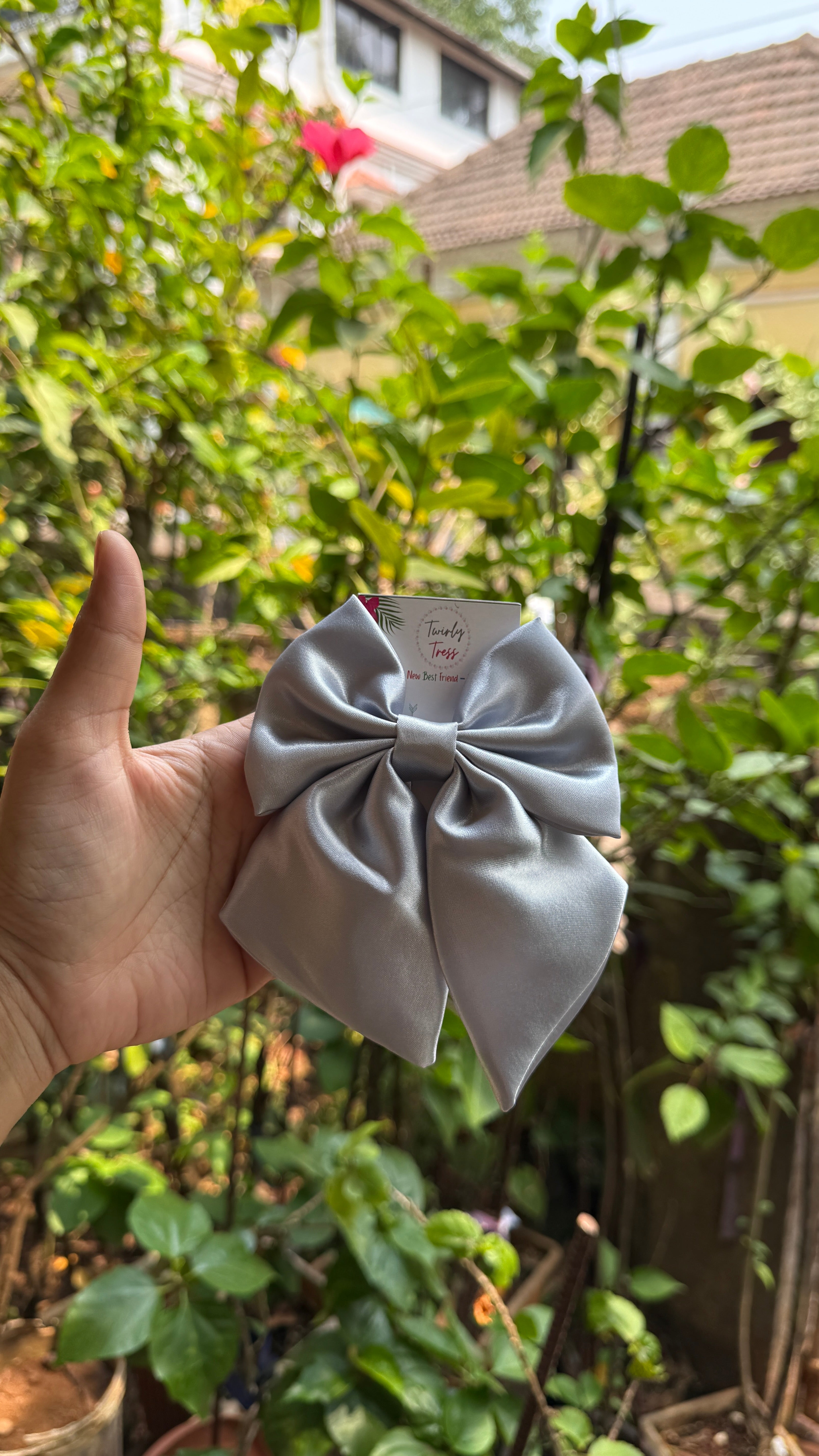 Satin Pigtail Bow (Multiple Colours)