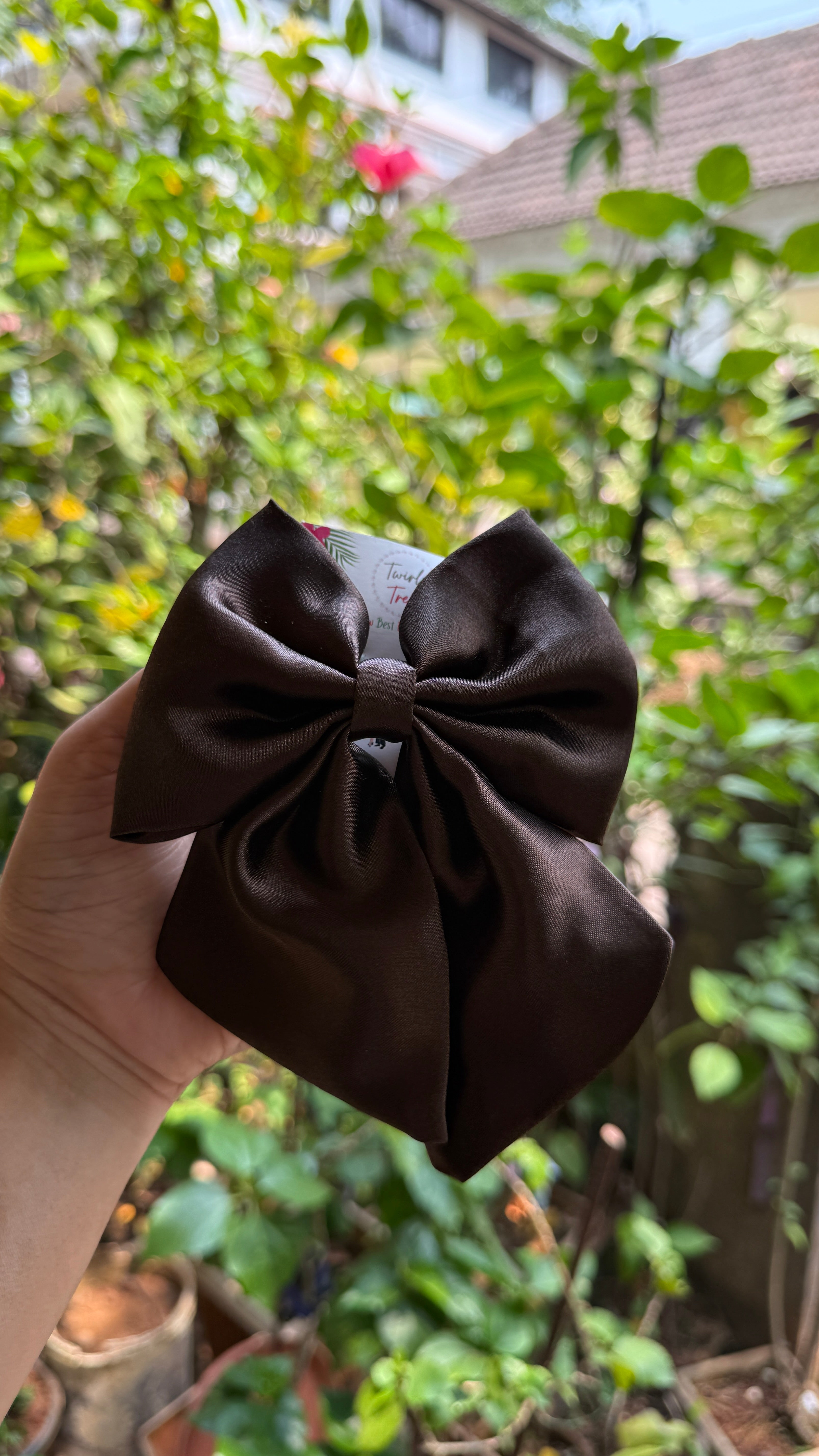 Satin Pigtail Bow (Multiple Colours)