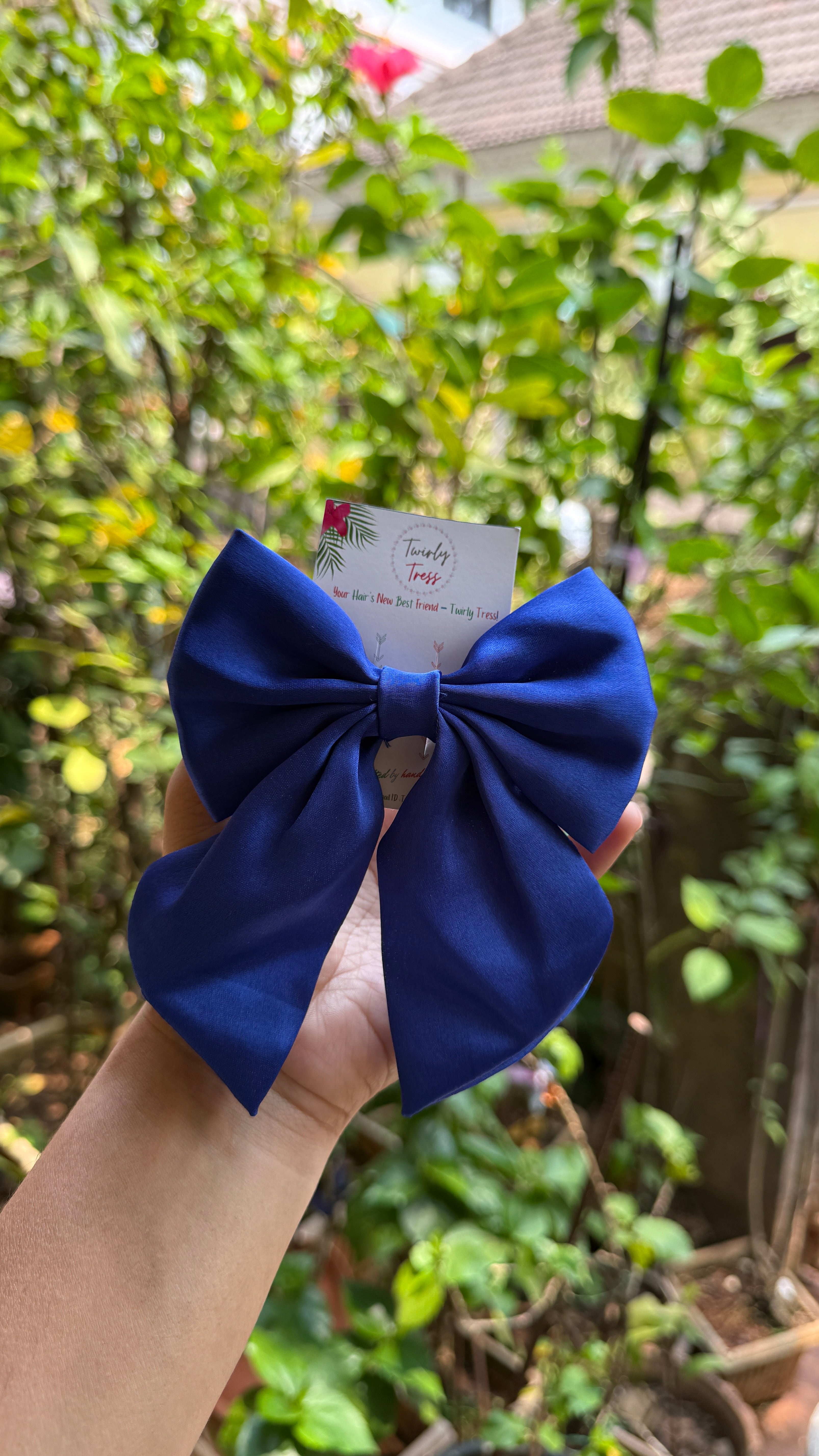 Satin Pigtail Bow (Multiple Colours)