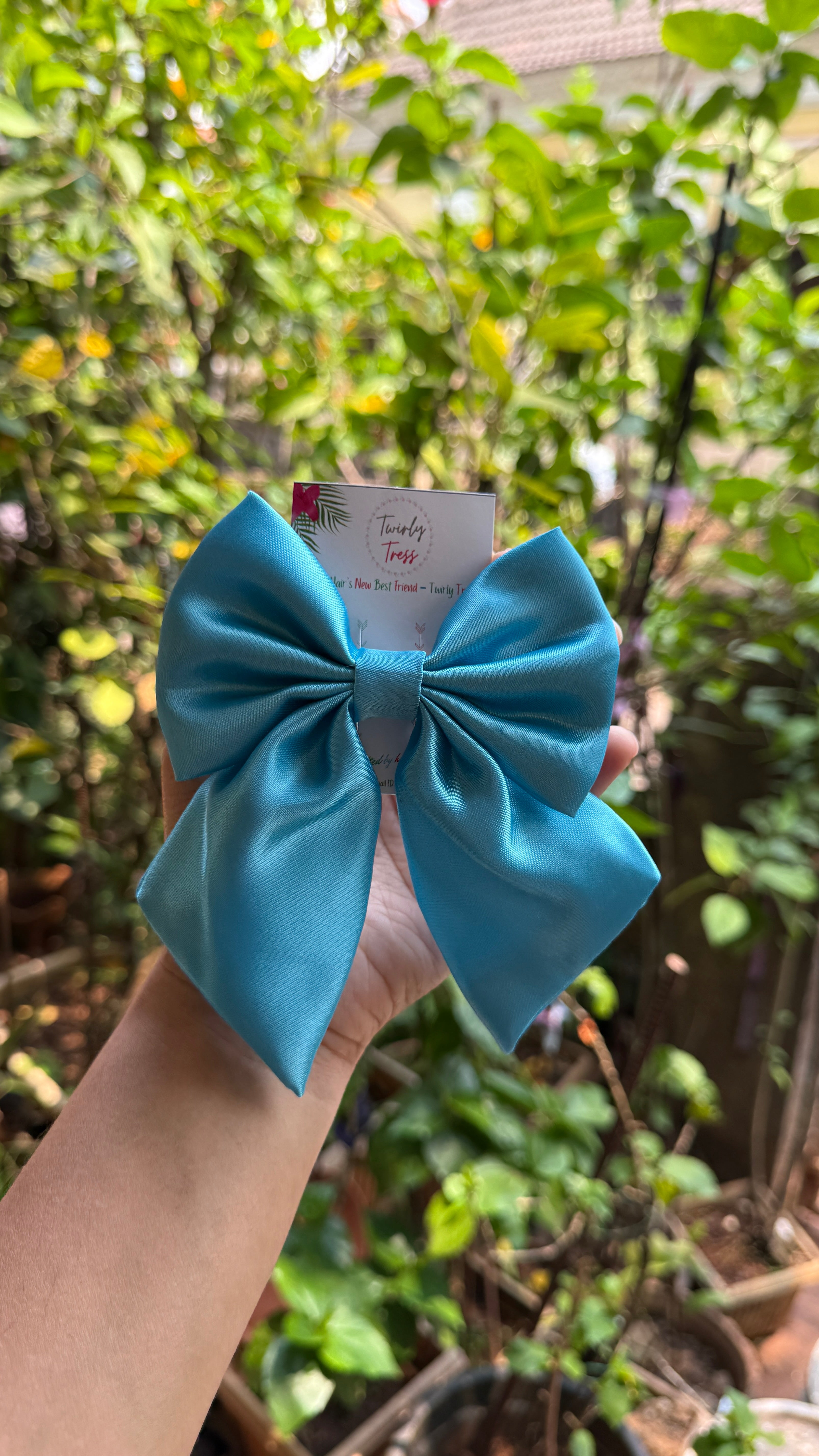 Satin Pigtail Bow (Multiple Colours)