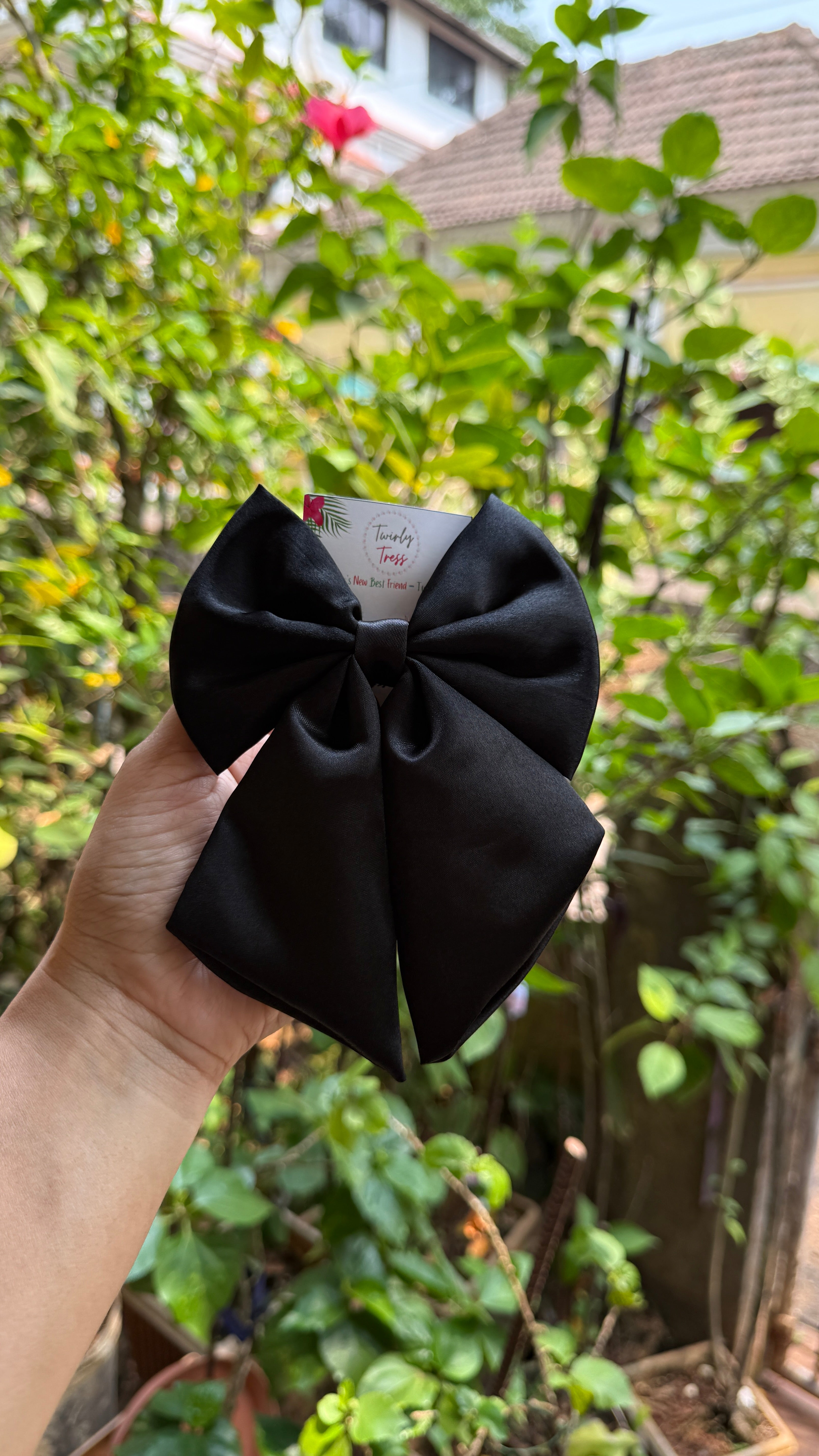 Satin Pigtail Bow (Multiple Colours)