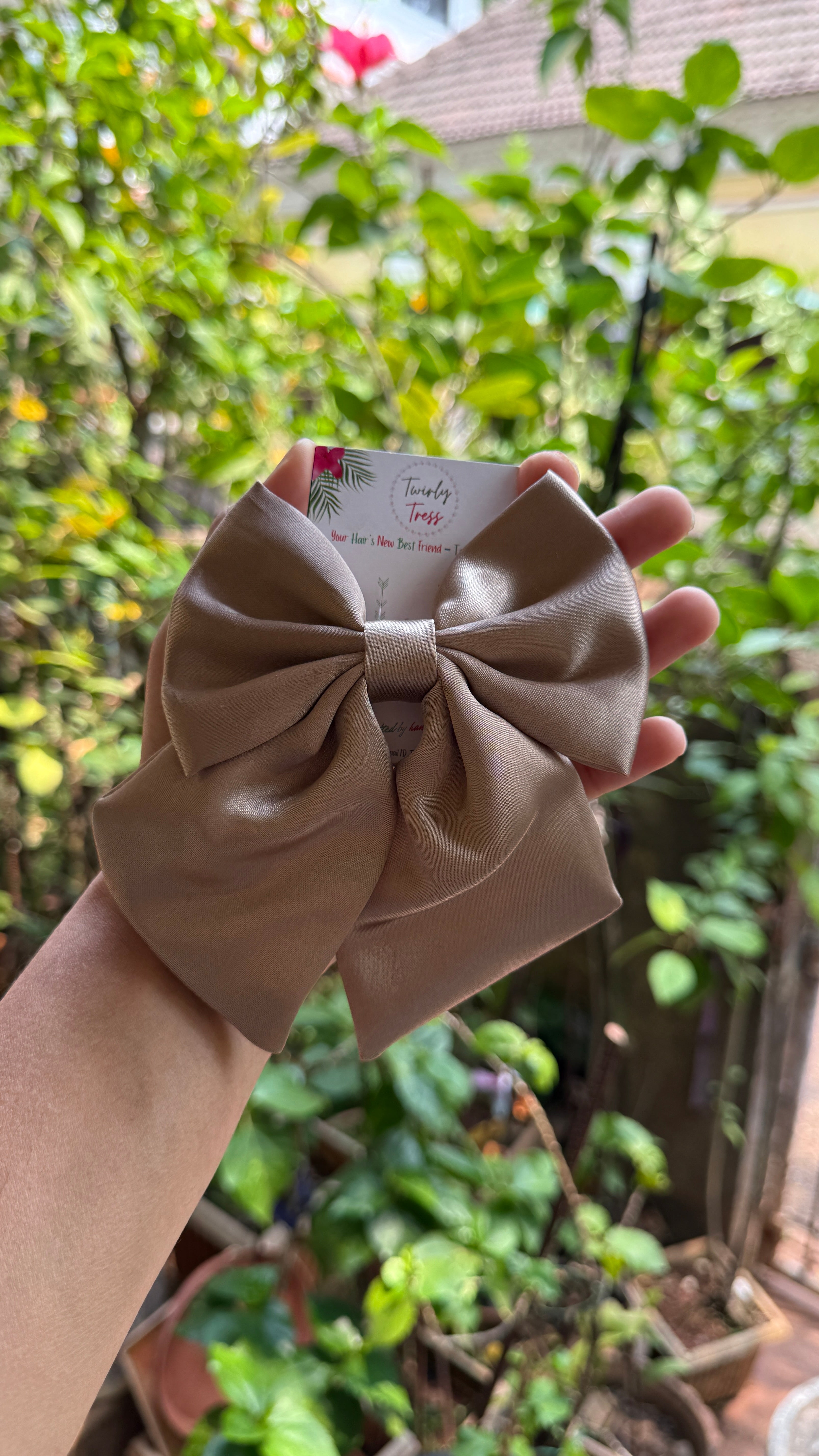 Satin Pigtail Bow (Multiple Colours)