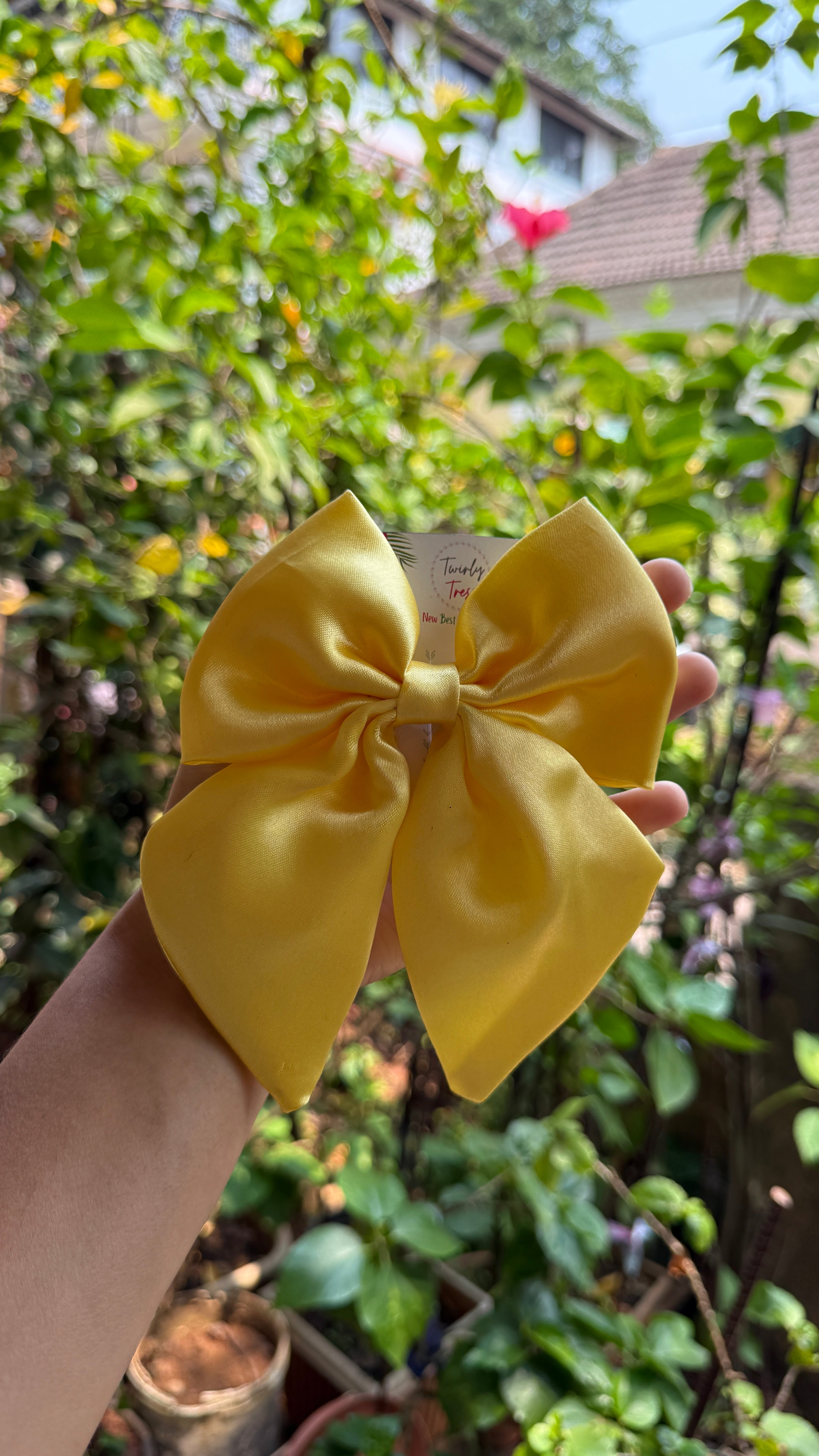 Satin Pigtail Bow (Multiple Colours)