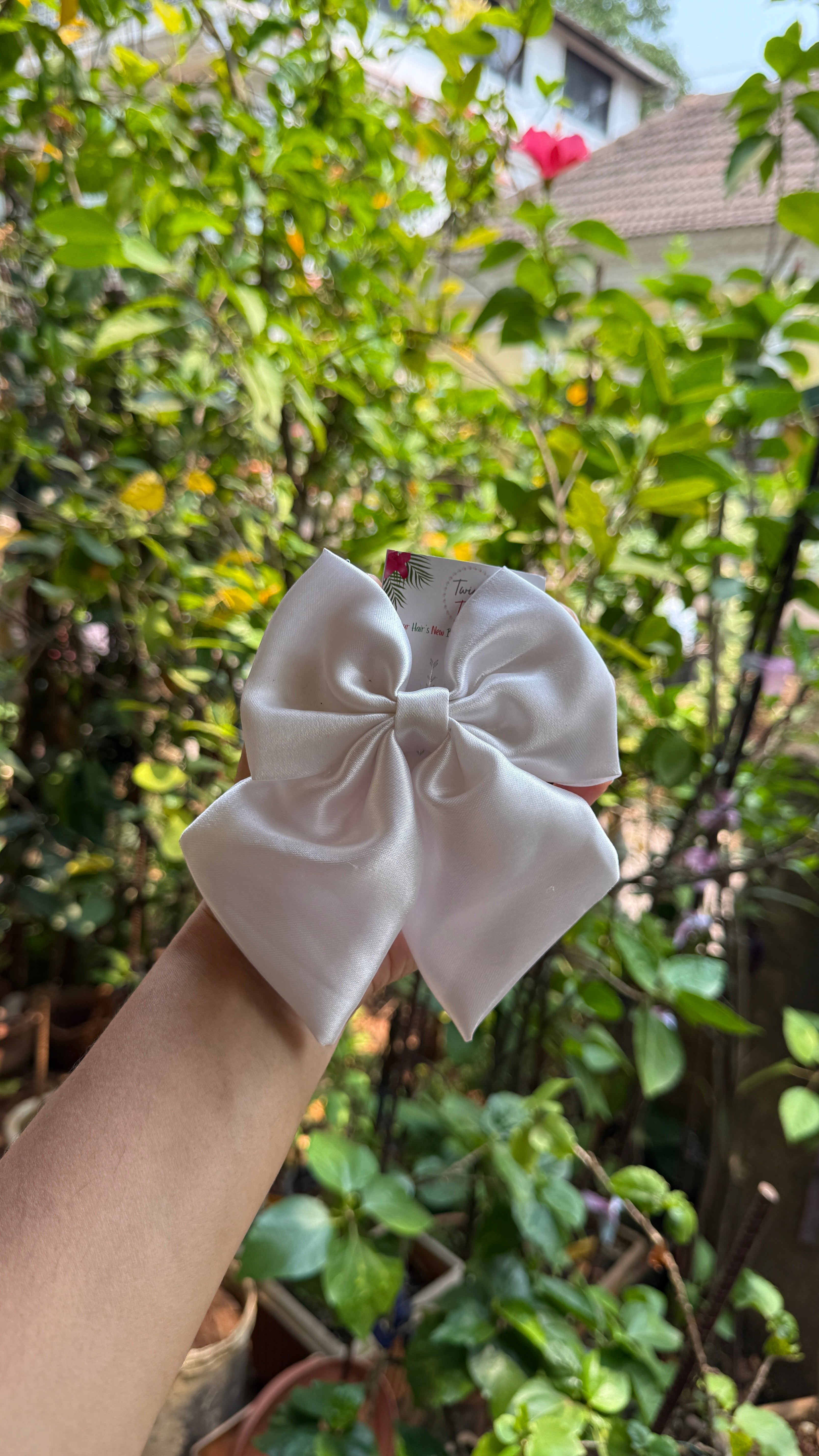 Satin Pigtail Bow (Multiple Colours)