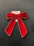 Red Velvet Studded bow (M size)