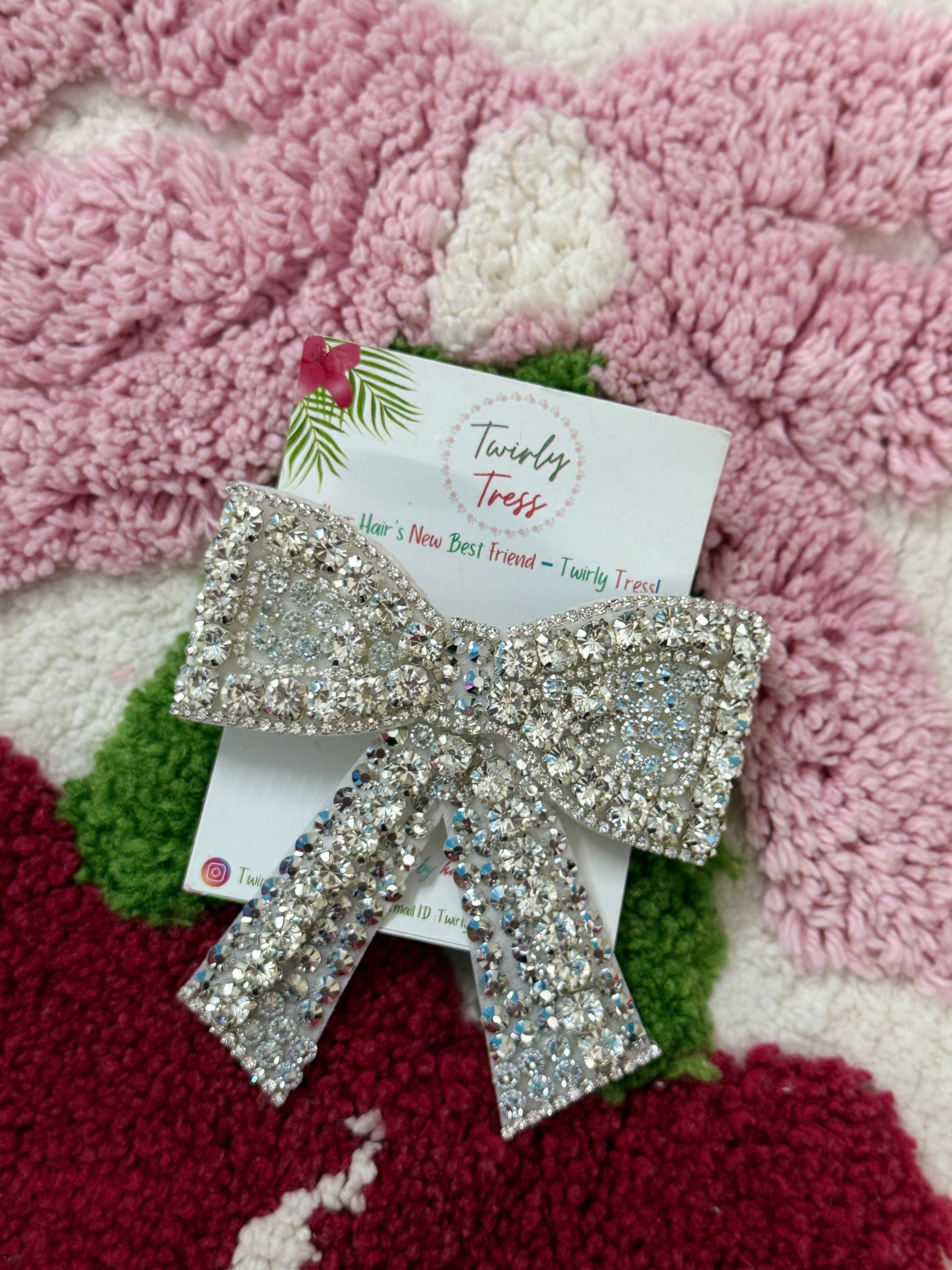 Diamond Studdded Bow (L size)